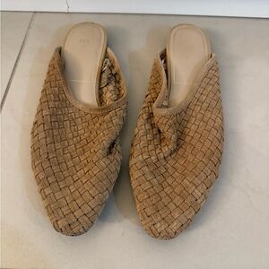 Zara Tan Woven Mules for Women
